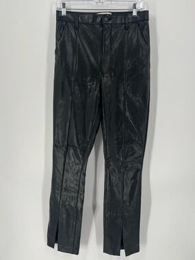 Abercrombie & Fitch Faux Leather Black Ultra High Rise The Skinny Pants Sz 30/10